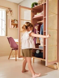 Armoire Cannage LIGNE POÉSIE Rose - Vertbaudet -Meubles pour enfants Boutique armoire cannage ligne poesie 3