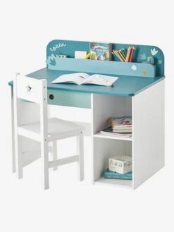 Bureau Maternelle ROAAR Blanc Moyen Uni Avec Decor - Vertbaudet -Meubles pour enfants Boutique bureau maternelle roaar 2
