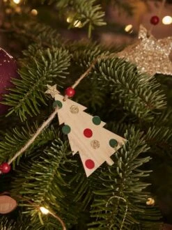 Guirlande De Noël En Bois Bois - Vertbaudet -Meubles pour enfants Boutique guirlande de noel en bois 2