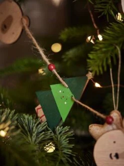 Guirlande De Noël En Bois Bois - Vertbaudet -Meubles pour enfants Boutique guirlande de noel en bois 3
