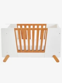 Lit Bébé Avec Barrière Amovible + Rangement Bibliothèque LIGNE PIROUETTE Blanc - Vertbaudet -Meubles pour enfants Boutique lit bebe avec barriere amovible rangement bibliotheque ligne pirouette 4