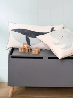 Lot De 2 Coussins SOUS L'OCÉAN Bleu - Vertbaudet -Meubles pour enfants Boutique lot de 2 coussins sous locean 5