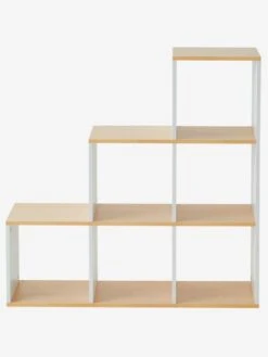 Meuble 6 Cases Blanc / Bois - Vertbaudet -Meubles pour enfants Boutique meuble 6 cases 2