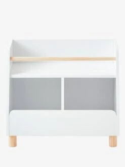 Meuble De Rangement Mixte étagère + Bacs LIGNE PTILOU Blanc/bois - Vertbaudet -Meubles pour enfants Boutique meuble de rangement mixte etagere bacs ligne ptilou 2
