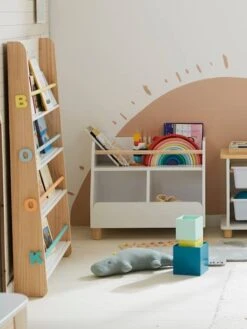 Meuble De Rangement Mixte étagère + Bacs LIGNE PTILOU Blanc/bois - Vertbaudet -Meubles pour enfants Boutique meuble de rangement mixte etagere bacs ligne ptilou 4