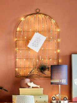 Pêle-mêle Lumineux Cage à Oiseaux Doré - Vertbaudet -Meubles pour enfants Boutique pele mele lumineux cage a oiseaux 2