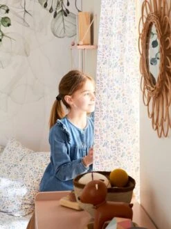 Rideau Voilage PLACE DU LILAS écru / Multicolore - Vertbaudet -Meubles pour enfants Boutique rideau voilage place du lilas 4