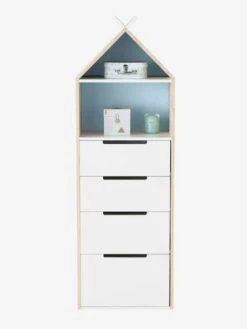 Semainier Fond Réversible Bleu Ou Rose LIGNE TIPILI Bleu Clair - Vertbaudet -Meubles pour enfants Boutique semainier fond reversible bleu ou rose ligne tipili 2