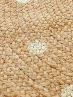 Tapis Jute à Pois Dorés Beige Clair Uni Avec Decor - Vertbaudet -Meubles pour enfants Boutique tapis jute a pois dores 3